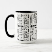 Tasse Amour Abstrait Noir et Blanc (Gauche)