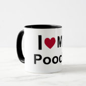 Tasse - amour d'I mon caniche (Devant gauche)