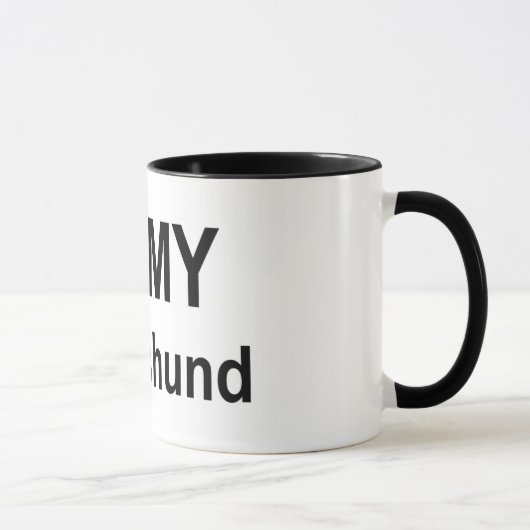 Tasse - amour d'I mon teckel (Droite)