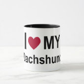 Tasse - amour d'I mon teckel (Centre)