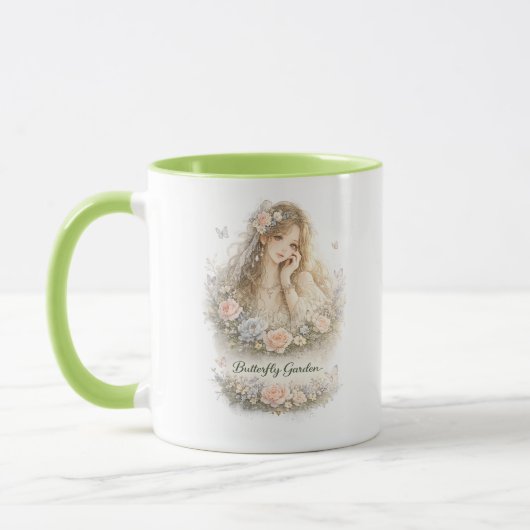 Tasse Ange du Jardin de Papillons (Gauche)