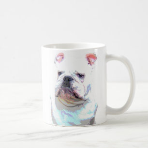 Tasse anglaise blanche du bouledogue 2