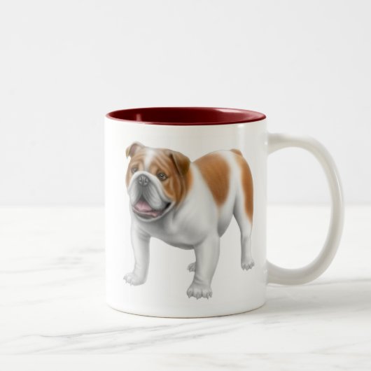 Tasse anglaise de bouledogue (Droit)