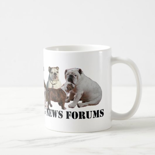 Tasse anglaise de nouvelles de bouledogue (Droite)