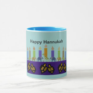 Tasse animale de Dreidel Hannukah Menorah