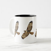 Tasse animale de vol d'oiseau de faucon coupée la (Devant gauche)