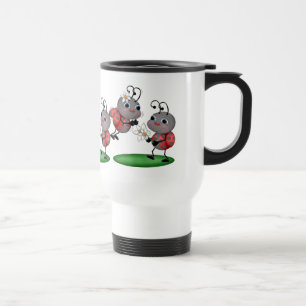 Tasse animale de voyage de coccinelle de bande