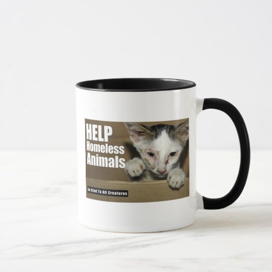 Tasse animale sans abri d'aide (Droite)