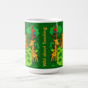 Tasse Animaux de la Jungle pour Enseignant 'Fou de