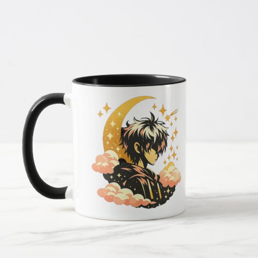 Tasse Anime Moonlight – Classique 11 oz (Gauche)