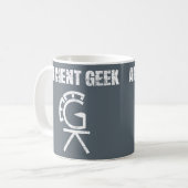 Tasse antique de puzzle de geek (Devant gauche)