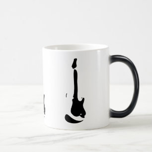 Tasse apparaissante de guitare activée par chaleu