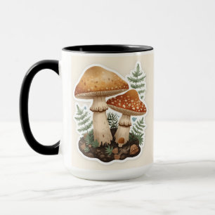 Tasse aquarelle Champignon de Bois Cozy Cottagec