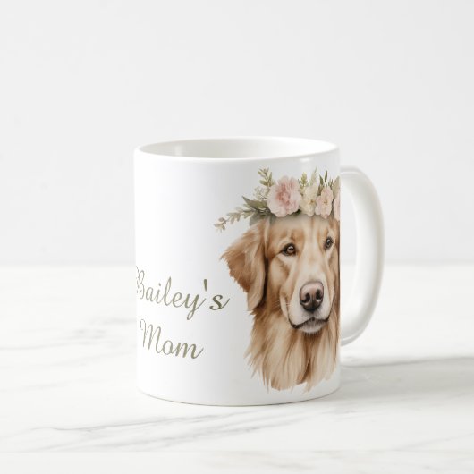 Tasse aquarelle Golden Retriever (Devant droit)