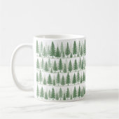 Tasse aquarelle pin forestier verdure botanique (Gauche)