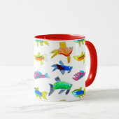 Tasse aquarelle "Quelque chose de louche" (Devant droit)