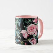Tasse aquarelle rose rose (Devant droit)