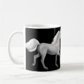 Tasse Arabe blanche de chevaux (Gauche)