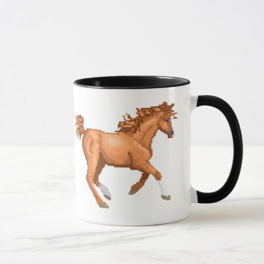 Tasse Arabe de cheval de pixel (Droite)