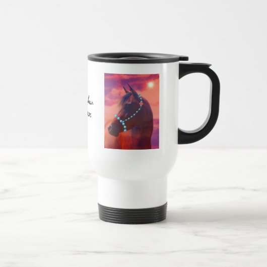 Tasse Arabe de lever de soleil de chevaux (Droite)