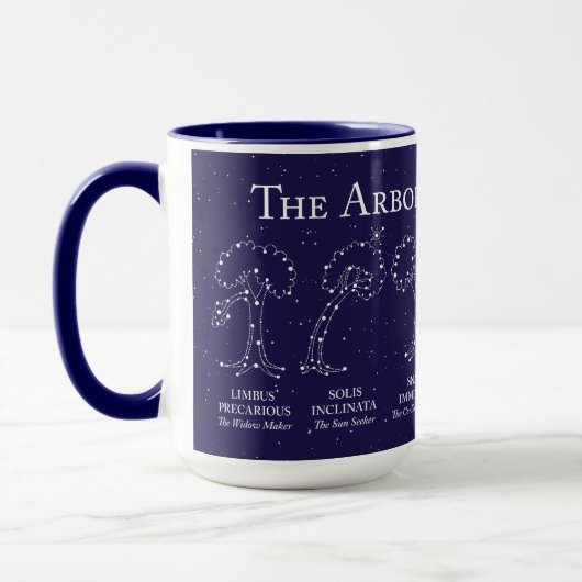 Tasse Arboriste Ciel de Nuit Bleu 15 oz. (Gauche)