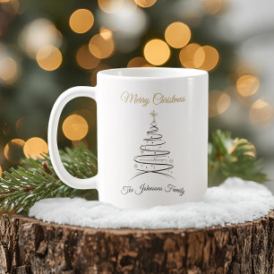 Tasse arbre de Noël minimaliste élégant moderne