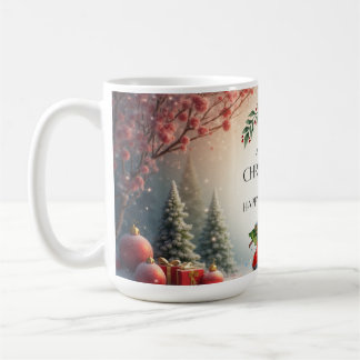 Tasse arbre de Noël vert et rouge 2025