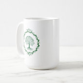 Tasse Arbre de Vie Vert Minimaliste (Devant gauche)