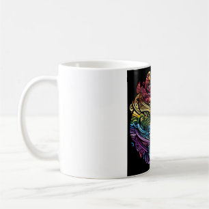 tasse arc-en-ciel tribal étrange