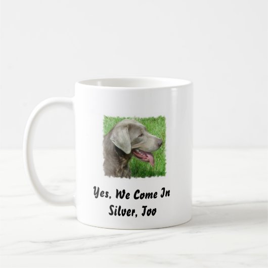 Tasse argentée de labrador retriever (Gauche)