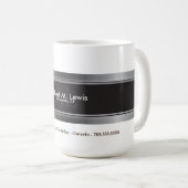 Tasse argentée professionnelle d'affaires de (Devant droit)