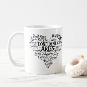 Tasse Aries Nuage de mots du zodiaque