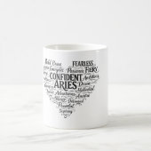 Tasse Aries | Nuage de mots du zodiaque (Centre)
