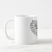 Tasse Aries | Nuage de mots du zodiaque (Gauche)