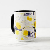 Tasse artistique jaune et noire (Devant gauche)