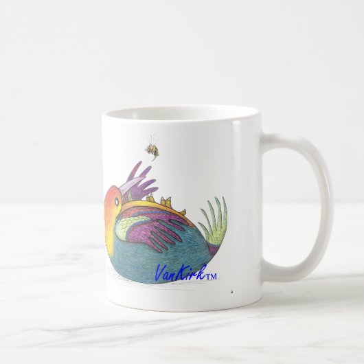 Tasse Artsy d'oiseau et d'abeille (Droite)