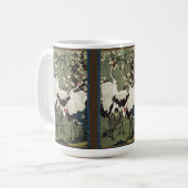 Tasse asiatique de fleurs de fleur de faune (Devant gauche)
