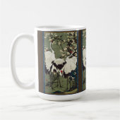 Tasse asiatique de fleurs de fleur de faune (Gauche)