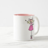 Tasse assez rose de ballerine d'ange (Devant droit)
