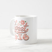 Tasse assez rose du bonbon 16 à pétale (Devant gauche)