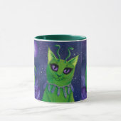 Tasse astrale d'art de chat de l'espace de galaxie (Centre)