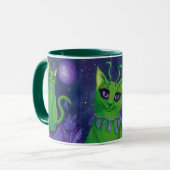 Tasse astrale d'art de chat de l'espace de galaxie (Devant gauche)