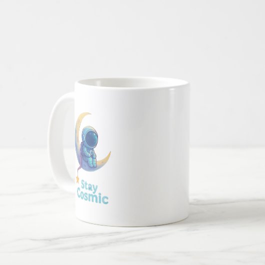 Tasse Astronaute sur la Lune – Cadeau Spatial Rest (Devant gauche)