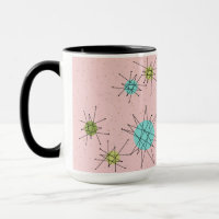 Tasse atomique iconique rose de Starbursts
