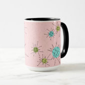 Tasse atomique iconique rose de Starbursts (Devant droit)