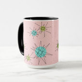 Tasse atomique iconique rose de Starbursts (Devant gauche)