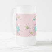 Tasse atomique iconique rose en verre givré de (Devant gauche)