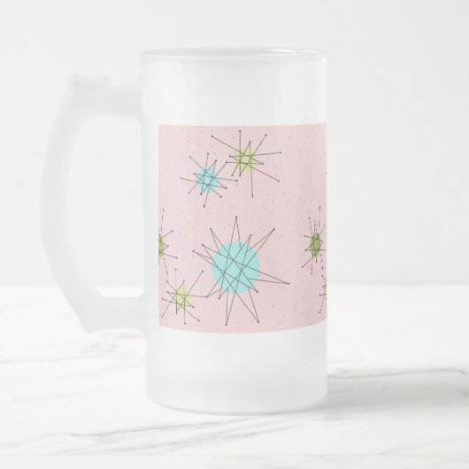 Tasse atomique iconique rose en verre givré de (Gauche)