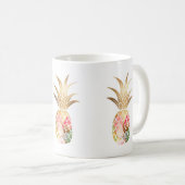 Tasse au motif de l'ananas doré à l'aquarelle (Devant droit)