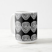 Tasse au visage de lion (Devant gauche)